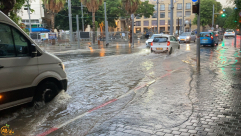 أمطار غزيرة تهطل على يافا والمنطقة اثر منخفض جوّي يضرب البلاد